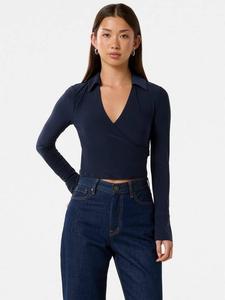 Топ с длинными рукавами Matisse Wrap Forever New, Royal Navy