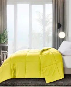 Гипоаллергенное одеяло из микрофибры с наполнителем, имитирующим пух, легкое и теплое, размер King Royal Luxe, желтый