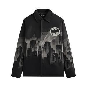 Куртка Kith x Batman Signal Tapestry Coaches Jacket 'Black', черный