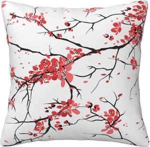 CarXs Декоративная подушка с двусторонним принтом цветов сакуры Delicate Cherry Blossoms