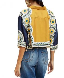 Короткая рубашка в стиле мудехар с узором «Placée» La DoubleJ, синий