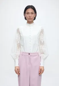 Кружевной боди olessia, блузка на пуговицах Bardot, Ivory