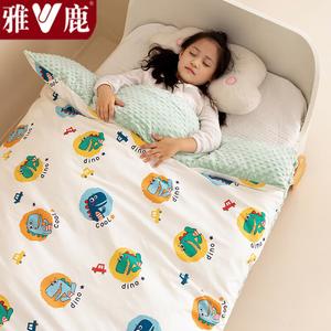 Yalu Детское одеяло 120х150 см, съемный чехол (100% хлопок + флис), наполнитель 1,5 кг