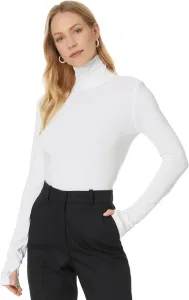 Norma Kamali Женская водолазка с длинным рукавом Slim Fit