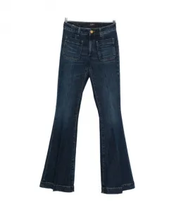 Синие расклешенные джинсы с высокой талией Seafarer, синий