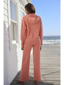 ELBSAND Вязаные брюки абрикосового цвета