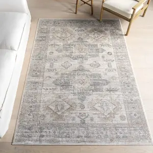 Ковер Nera Vintage Medallion nuLOOM, 201x274 см, серый