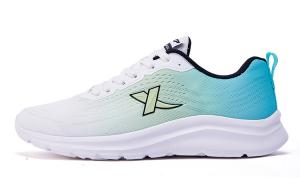 Дышащие противоскользящие и износостойкие мужские низкие кроссовки для бега XTEP бело-зеленые Sail White/Aurora Green/Jelly Green