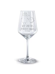 бокал для красного вина, молочный бисквит с надписью на прозрачном фоне Mr. & Mrs. Panda