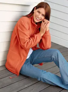 Повседневный образ флисовая куртка Casual Looks, терракотовый