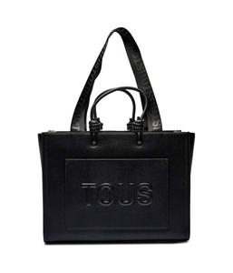 Сумка шоппер женская Tous Amaya с тисненым логотипом, черный