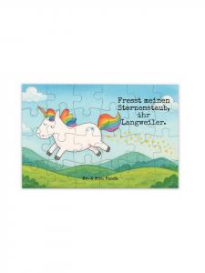 Mr. & Mrs. Panda Головоломка «Единорог: Счастливый» с надписью, выполненной белым цветом