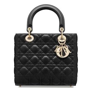 (WMNS) Сумка Dior Lady Dior Medium 'Cannage Lambskin Black'