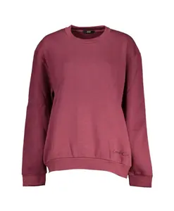 Элегантная фиолетовая флисовая толстовка с круглым вырезом Cavalli Class, фиолетовый