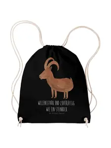 Спортивная сумка Mr & Mrs Panda Sportbeutel Sternzeichen Steinbock, черный