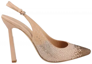 Женские туфли-лодочки Ferragamo Jessie с кристаллами и ремешком на пятке, белый