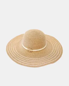 Большая шляпа из синтетической рафии Nine West, светло-коричневый