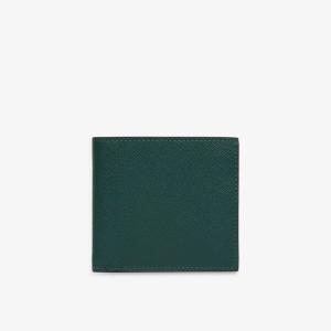 Кошелек из зерненой кожи Панама Smythson, зеленый