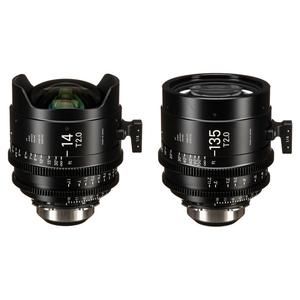 Комплект из 2 объективов Sigma T2 Cine FF High-Speed Art Prime (PL, Feet)