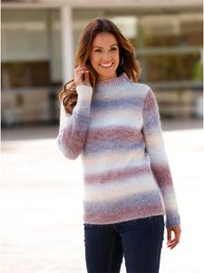 Свитер с воротником-стойкой в светло-голубом и темно-синем узоре WITT WEIDEN