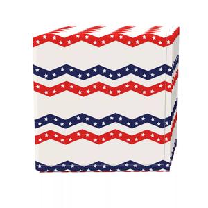 Набор салфеток из 4 шт., 100 % хлопок, 20х20 дюймов, Патриотический шеврон