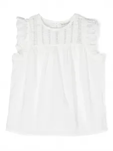 Блузка без рукавов с оборками THE NEW SOCIETY, белый