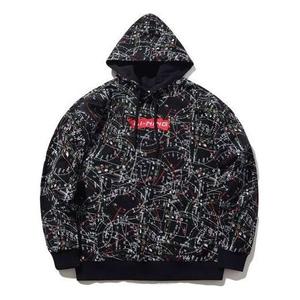 Толстовка с капюшоном флаг повседневный спортивный свитер с капюшоном Li-Ning, черный