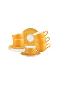 Набор кофейных чашек Seltmann Weiden Liberty Pure Colors с Блюдцеми, 260 мл, 6 штук, оранжевый