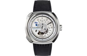 SEVENFRIDAY Часы Automatic Mechanical Movement Men's Watch Watch 49.7mm White Dial Leather Strap