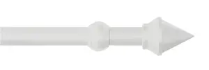 Карниз для штор GARESA "СЕМАРА", 1 направляющая, желаемая длина, комплект для штор, пластик, выдвижной, с кольцами/2 направляющие 130 см, Ø28мм, белый
