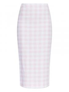 Юбка миди LoveShackFancy в клетку, белый