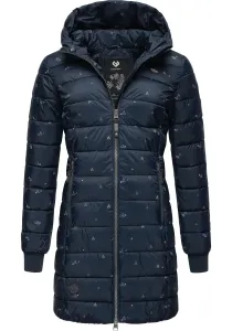 Стеганая куртка в стиле рэгвир "Tiasa Long", с капюшоном, зимняя куртка с рисунком с капюшоном Ragwear, цвет морской волны