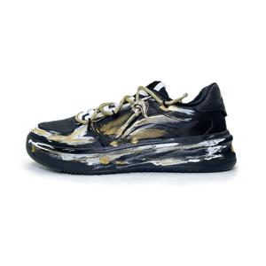 Li-Ning Lantern Festival Golden Horse PU противоскользящие низкие кроссовки для скейтбординга Unisex Black Gold