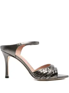 Босоножки Yuna 95 с ремешком на щиколотке Malone Souliers, серый