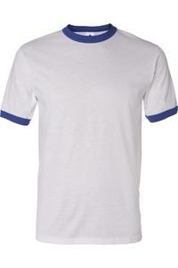 Футболка Augusta Sportswear 50/50 Ringer, цвет white/ royal