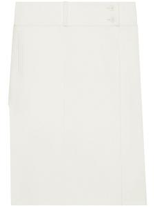 Courrèges юбка с поясом и разрезом, белый