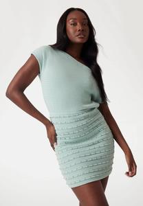 Вязаное платье KURZES Guess, светло-голубой