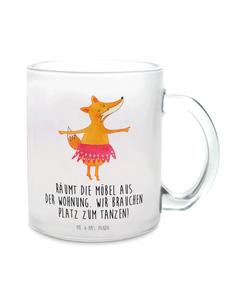 Кружка с надписью "Лиса-балерина" на прозрачном фоне Mr. & Mrs. Panda