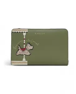 Волшебный карусельный кошелек Bifold Radley London, зеленый