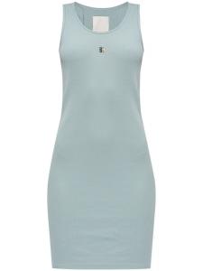 Givenchy платье в рубчик с логотипом 4G, синий