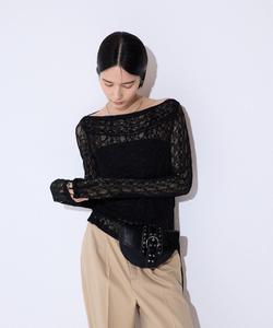 Кружевной воротник-лодочка с присборенной отделкой