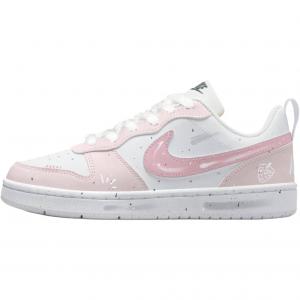 Nike Кроссовки для скейтбординга Court Borough Low Top розово-белые подростковые