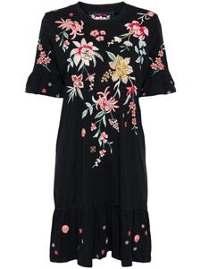 Johnny Was трикотажное платье с оборками, черный