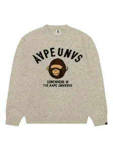 Свитер с логотипом Aape By A Bathing Ape, бежевый
