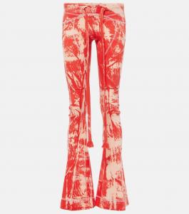 Расклешенные брюки raze с низкой посадкой и принтом тай-дай Knwls, красный