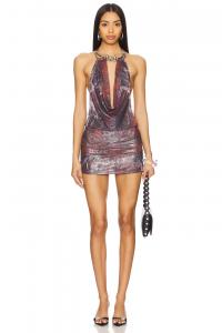 Платье с завязками на шее и драпировкой Jaded London, multi