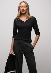 Топ Street One MIT KNOPFDETAIL, Schwarz/Black