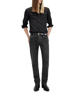 Джинсы стандартного кроя ALLSAINTS Iggy черного цвета, черный
