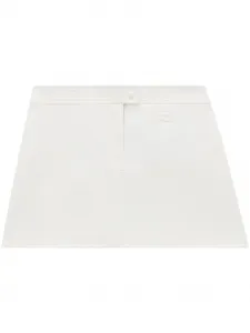 Юбка мини Re-edition с нашивкой-логотипом Courrèges, белый