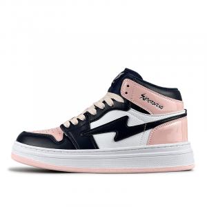 LuzaoT Сверхскользящие супердраги устойчивые к истиранию легкие высокие кроссовки для скейтборда women's white blue pink